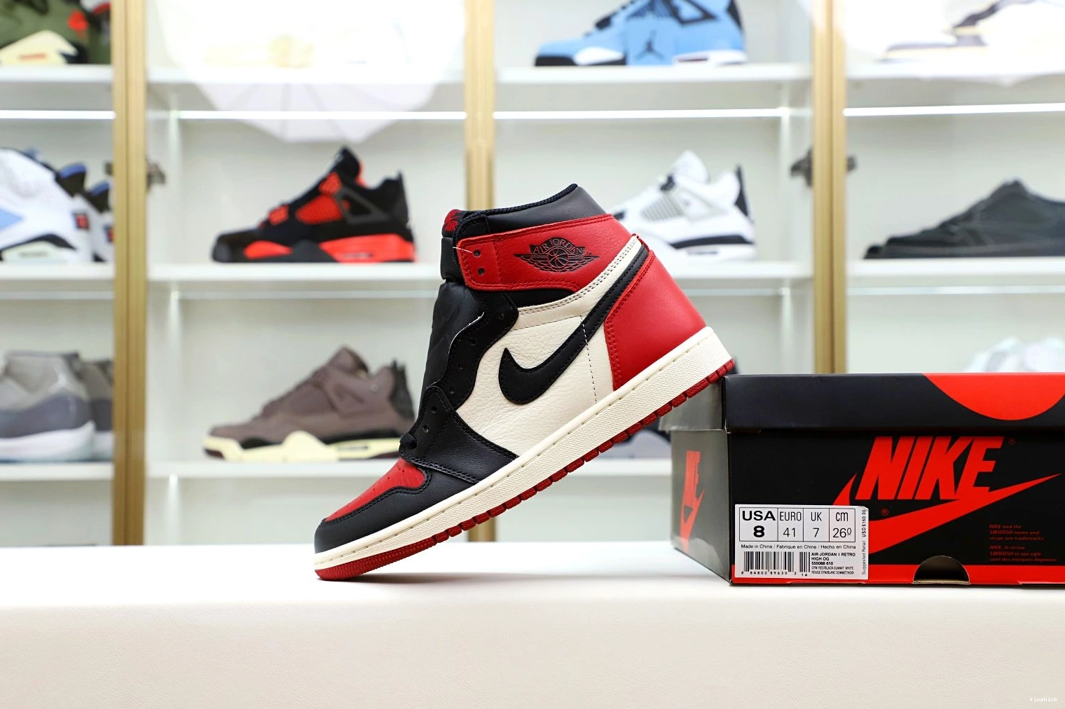 TOE' JORDAN 1 OG AIR RETRO 'BRED HIGH 0204